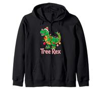 Tree Rex Christmas Costume T-Rex Dinosaur Xmas Light Family Sweat à Capuche