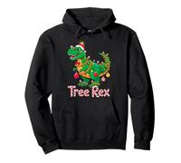 Tree Rex Christmas Costume T-Rex Dinosaur Xmas Light Family Sweat à Capuche