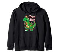 Tree Rex Christmas Costume T-Rex Dinosaur Xmas Light Family Sweat à Capuche