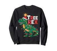 Tree Rex Christmas Costume T-Rex Dinosaur Xmas Light Family Sweatshirt