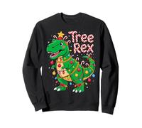 Tree Rex Christmas Costume T-Rex Dinosaur Xmas Light Family Sweatshirt