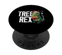 Tree Rex Dinosaure T Rex Dinosaure Amusant Noël PopSockets PopGrip Adhésif