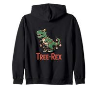 Tree-Rex Funny Dinosaur Lumières de Noël Look Sweat à Capuche