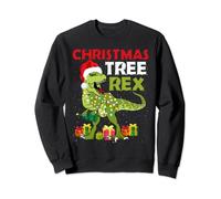 Tree Rex Noël Humour Dinosaure T-Rex Guirlande lumineuse Sweatshirt