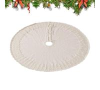Tree Skirt, Christmas Tree Base Cover, Easy Installation Hand-Knit for Indoor Outdoor Yard Garden Dormitory Hotel Restaurant Apartment Businesses