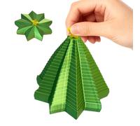 Tree Spinner - Octagonal Fidget for Focus Time | Festive Calming Gadget with Expandable Spiral Action & Christmas Style Sensory Pieces for Office Workstations, Rooms, Holiday Parties