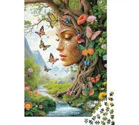 Tree Spirit Casse-tête Enchanted Forest 1000 Pièces Papier Recyclé pour Adultes - Activité Maison Difficile & Stimulante, Cadeau Fêtes & Célébrations 52x38cm/1000pcs