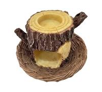 Tree Stump Bird Feeder | Resin, Whimsical Design | Outdoor Garden Nest Decor | Wildlife Feeding Station for Yard Patio, Resin Craft Ornament