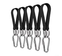 Tree Swing Straps 20-50cm Adjustable Nylon Belt(50cm*25mm) | nylon, high load capacity, includes 5 carabiners, black color, multiple lengths