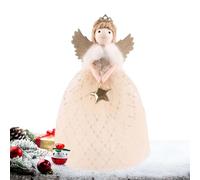Tree Topper Angel - Star Christmas Decoration, Cute Doll Tree Topper | Charming Holiday Design, Perfect Seasonal Accent, Ideal for School Fireplace Party Outdoor Garden Yard, 15x15x26cm