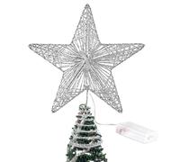 Tree Topper - Christmas Tree Topper, batterie powered Star Trees Toppers, Christmas Trees Tops Decorations, 5-Point Star Toppers for Festival Wedding Party Office New Year Holiday Bar Home