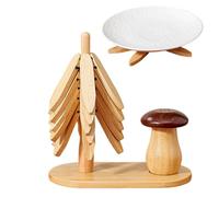 Tree Trivet - Trivets en bois pour plats chauds | Bois de sapele pour les pots chauds, Trivet pratique sur la cuisine Coun pour décor Comptoir Table à manger Boissons Cuisine Pot Noël