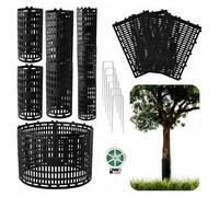 Tree Trunk Guard - ABS 38,1 x 25,4 cm | Breathable Sun Protection Wrap, Preventing Tree Bark Damage With Stakes | For Garden Backyard Driveway Landscaping Park Outdoor Pruners Tondeuse