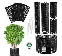 Tree Trunk Protector - 10PCS ABS Tree Guard 38.1x25.4cm | Protection Solaire Trunk Cover With Stakes | Trèe Bark Protector From Animals For Garden Orchard Backyard Landscaping Driveway Park