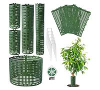 Tree Trunk Protector - 10PCS ABS Tree Guard 38.1x25.4cm | Sun Protection Țree Trunk Cover with Stakes | Trèe Bark Protector from Animals for Garden Orchard Backyard Landscaping Driveway Park
