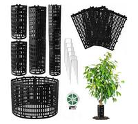 Tree Trunk Protector - Sun Protection 10 pièces - Tree Protection from Deer with Stakes - for Outdoor Garden Orchard Backyard Driveway Landscaping Park Pruners Mower