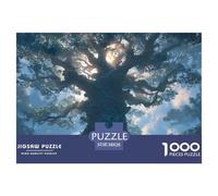 Tree with The Sun Shining 1000 Pcs Carton Extra-épais Coffret De Puzzles Giant Cherry Blossom Tree Stimulant Et Éducatif Défi Unique Puzzles As Birthday Gifts 38x26cm/1000pcs