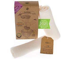 TreeBox Lot de 2 étamines résistantes en coton bio et lin pour une filtration parfaite - Réutilisables et lavables - Idéales pour préparer jus et soupes avec finesse et durabilité