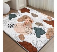 TreeBud Tapis de jeu pour bébé - Tapis d'éveil épais en mousse souple pour parc et sol, antidérapant et imperméable, pour nourrissons et tout-petits, portable, pliable et lavable en machine, design