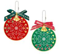 Treedix Lot de 2 kits d'entraînement à souder DIY Décoration de sapin de Noël Kit de soudure en forme de flocon de neige Rouge Vert et Jaune LED clignotantes Kit de projet électronique amusant pour