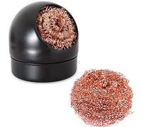 Treedix Lot de 2 nettoyeurs de pointes de fer à souder, nettoyeur de pointe à souder, fil de nettoyage avec laine de laiton, accessoires de nettoyage de soudure boule de nettoyage et une base, kit de