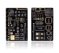 Treedix Lot de 2 règles PCB SMD AWG, Règles clignotantes USB Micro LED Outil de mesure Résistance Condensateur Puce IC SMD Diode Transistor pour ingénieurs électroniques