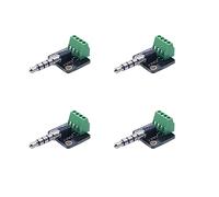Treedix Lot de 4 adaptateurs audio stéréo à 4 broches de 3,5 mm avec bloc téminal