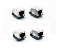 Treedix Lot de 4 connecteurs RJ45 8 broches (8P8C) et kit de carte de dérivation compatibles avec Ethernet DMX-512 RS-485 RS-422 RS-232 (non assemblés)