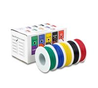 Treedix Lot de 5 câbles électroniques 30 AWG, fil électrique de calibre 30, câble en cuivre étamé solide, 5 couleurs, 50 m par rouleau