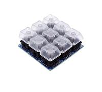Treedix Lot de 9 interrupteurs pour prototype PCB Board Clavier PCB Noir Commutateurs Keyclick avec touche R2 60CN 5 broches Commutateur tactile plaqué monté compatible avec clavier mécanique