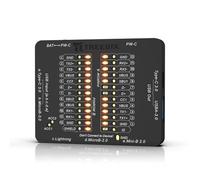 Treedix Testeur de câble USB C, testeur de câble de données, testeur USB pour type C, USB-A 3.0, Micro-B 3.0, Micro-B 2.0, Mini-B 2.0 et câble Lightning en vérifiant les LED