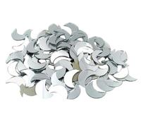 TreegoArt Lot de 100 mini miroirs en verre demi-lune pour la fabrication de bracelets, colliers, bijoux, travaux de broderie, art et artisanat