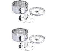 TreegoArt Lot de 2 moules à fromage en acier inoxydable de forme ronde 300 ml