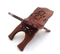 TreegoArt Support geeta pliable en bois fait à la main : un support de livre de lecture élégant et polyvalent pour temple de la maison - 25,4 cm de long