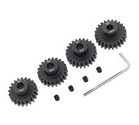 Treehobby Lot de 4 pignons en acier métallique M1 21T 22T 23T 24T pour moteur RC 5 mm compatible avec Arrma Traxxas Axial HSP Redcat Losi Échelle 1/8 1/10