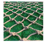 Treehouse Rope Netting - Hemp Safety Net for Kids, Climbing, Swinging, Plant Fencing, Balcony Railing Protection, Durable Outdoor Play Net