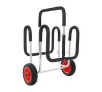 Treeisland Chariot de kayak pliable avec roues de 25,5 cm - Chariot de bateau pliable pour kayak, canoë et bateau - Charge maximale : 80 kg