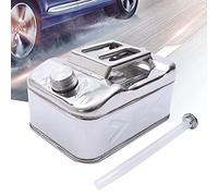 Treeisland Jerrican à essence en acier inoxydable 10 l avec tuyau pour le transport à distance