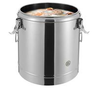 Treeisland Récipient isotherme de transport, 30 l, en acier inoxydable, avec couvercle, récipient à soupe isolé pour aliments et boissons
