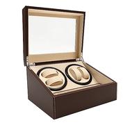 Treeisland Remontoir à Montre Ecrins pour Montres Automatiques Boîte de Montre avec Moteur Silencieux pour 4 + 6 Montres