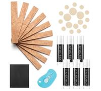Treela Kit de remplacement de 35 pièces pour clarinette comprenant 10 joints de rechange pour clarinette, 17 tampons pour instruments à vent en si bémol, 6 graisses pour liège, 1 papier abrasif, 1