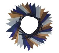 Treer 12Mètres Guirlande de Fanions en Tissu, Guirlande de Fanions Lit Cabane Multicolore pour Garçons Filles Décoration Chambre et Murale, Halloween Noël Fête de Jardin (Café)