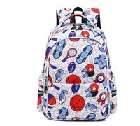 Treer 17L Sac a Dos Enfant, 3D Univers Cartable Fille Primaire, Cartable Garcon Primaire, Cartable Stitch en Nylon Imperméable Cartable pour 1-9e Année (Sport,40x32x13cm)