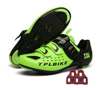 Treer 2026 Rennradschuhe Fahrradschuhe Herren Damen, Rennrad Schuh Mountain Bikes Schuhe Outdoor Radschuhe Fahrrad Indoor Spin Kompatibel Look/SPD-Cleats, 37-47EU (Vert,38)
