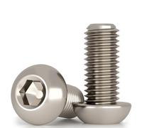 Treer 30-PCS M4 Boulons à filetage total à six pans creux en titane pur,Boulon à Douille Hexagonale,Vis Allen à tête bombée (M4 x 20 mm)