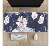 Treer 3D Impresión Alfombrilla Ratón, Alfombrilla Ratón XXL/XL/L, Alfombrilla Gaming Con Bordes Cosidos y Base Goma Antideslizante, Mouse Pad Oficina y CASA (900 * 400mm,Bleu foncé)