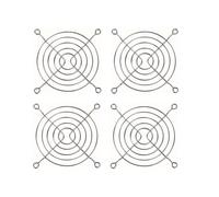 Treer 4-Pack Cooling Fan Grills, Made of Stainless Steel 304,Protective Grills for Case Fan CPU Fan Frequency Converter Inverter Router Frequency Changer (90mm)