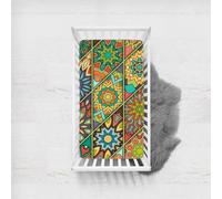 Treer Boho Drap Housse pour Lit Bébé en Polyester Doux Respirant, Confort Drap Housse Nacelle Bébé Couffin et Berceaux Protège Matelas Compatible pour Lit à Barreaux Enfant (B,90x140cm)