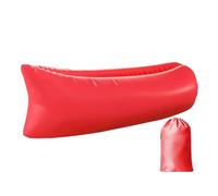Treer Canapé Gonflable Extérieur Portable Camping Plage Chaise Longu Gonflables 160 x 75 x 55cm Pliable avec Sac de Rangement pour Voyage, Piscine, Festival de Musique et Jardin (Rouge)