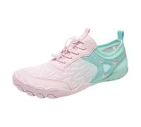 Treer Chaussures Homme Femme, Aquatiques Chaussures Aquatiques Barefoot Shoes à Séchage Rapide Barefoot Sport Nautique Plage Surf Yoga Escalade (Rose Vert,39)